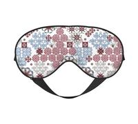 Mosytuky Abstract Floral Print Sleep Eye Mask Blindfold with Elastic Strap Headband, Soft Eye Cover Eyeshade for Night Sleeping, Travel