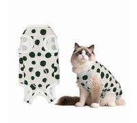Mosytuky Abstract Green Polka Dot Print Dog Surgery Recovery Suit After Spay, Highly-Stretchy Dog Onesie,Dog Onesie Protect Surgical Wound-X-Large