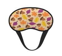 Mosytuky Acorn Autumn Fall Leaf Leaves Print Sleep Mask for Back and Side Sleeper for Sleeping,Zero Eye Pressure Night Blindfold Ultralight Travel Nap Eye Cover