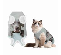 Mosytuky Adorable Puppy Portrait Print Dog Surgery Recovery Suit After Spay, Highly-Stretchy Dog Onesie,Dog Onesie Protect Surgical Wound-Small