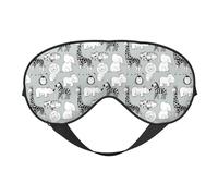 Mosytuky African Animals Print Sleep Eye Mask Blindfold with Elastic Strap Headband, Soft Eye Cover Eyeshade for Night Sleeping, Travel
