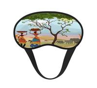 Mosytuky African Women Print Sleep Mask for Back and Side Sleeper for Sleeping,Zero Eye Pressure Night Blindfold Ultralight Travel Nap Eye Cover