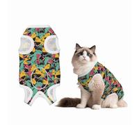 Mosytuky Angry Shark Pattern Print Dog Surgery Recovery Suit After Spay, Highly-Stretchy Dog Onesie,Dog Onesie Protect Surgical Wound-Small