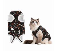 Mosytuky Animal Koi Fish Print Dog Surgery Recovery Suit After Spay, Highly-Stretchy Dog Onesie,Dog Onesie Protect Surgical Wound-Medium