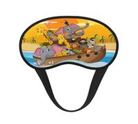 Mosytuky Animals On Noah's Ark1 Print Sleep Mask for Back and Side Sleeper for Sleeping,Zero Eye Pressure Night Blindfold Ultralight Travel Nap Eye Cover