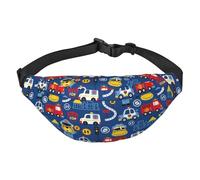 Mosytuky Animals Rescue Team Print Fanny Pack Waist Packs For Men Women, Waist Bag Hip Pack For Travel Hiking Running Outdoor Sports, Black, One Size