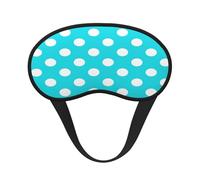 Mosytuky Aqua and White Polka Dot Print Sleep Mask for Back and Side Sleeper for Sleeping,Zero Eye Pressure Night Blindfold Ultralight Travel Nap Eye Cover