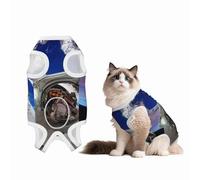 Mosytuky Astronaut in Outer Space Print Dog Surgery Recovery Suit After Spay, Highly-Stretchy Dog Onesie,Dog Onesie Protect Surgical Wound-Medium