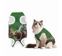 Mosytuky Australian White Tree Frog Sitting On Branch Print Dog Surgery Recovery Suit After Spay, Highly-Stretchy Dog Onesie,Dog Onesie Protect Surgical Wound-Large