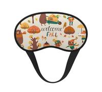 Mosytuky Autumn in The Forest Print Sleep Mask for Back and Side Sleeper for Sleeping,Zero Eye Pressure Night Blindfold Ultralight Travel Nap Eye Cover