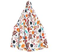 Mosytuky Autumn Pumpkins Fall Leaves For Velvet Cloak,59in Adult Hooded Cloak Velvet Cape Halloween Witch Costume For Men And Women Cosplay Costumes