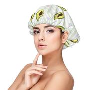 Mosytuky Avocado Of A Hear Print Silky Satin Bonnet For Sleeping,Hair Bonnet For Women And Men,Adjustable Sleep Bonnet For Curly Hair