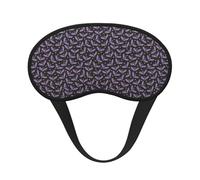Mosytuky Bat Purple Print Sleep Mask for Back and Side Sleeper for Sleeping,Zero Eye Pressure Night Blindfold Ultralight Travel Nap Eye Cover