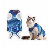 Mosytuky Beautiful Ocean Dolphin Print Dog Surgery Recovery Suit After Spay, Highly-Stretchy Dog Onesie,Dog Onesie Protect Surgical Wound-Small