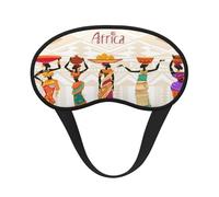 Mosytuky Black African Woman Print Sleep Mask for Back and Side Sleeper for Sleeping,Zero Eye Pressure Night Blindfold Ultralight Travel Nap Eye Cover