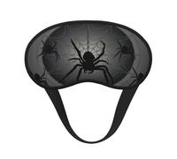 Mosytuky Black Spiders Print Sleep Mask for Back and Side Sleeper for Sleeping,Zero Eye Pressure Night Blindfold Ultralight Travel Nap Eye Cover