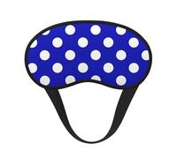 Mosytuky Blue and White Polka Dot Print Sleep Mask for Back and Side Sleeper for Sleeping,Zero Eye Pressure Night Blindfold Ultralight Travel Nap Eye Cover