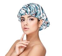 Mosytuky Boat In Ocean Print Silky Satin Bonnet For Sleeping,Hair Bonnet For Women And Men,Adjustable Sleep Bonnet For Curly Hair