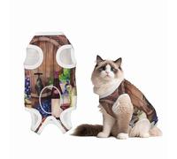 Mosytuky Bottle Glass Red Wine Print Dog Surgery Recovery Suit After Spay, Highly-Stretchy Dog Onesie,Dog Onesie Protect Surgical Wound-Medium