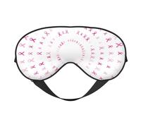 Mosytuky Breast Cancer Awareness (4) Print Sleep Eye Mask Blindfold with Elastic Strap Headband, Soft Eye Cover Eyeshade for Night Sleeping, Travel
