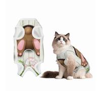 Mosytuky Brown Bunny Print Dog Surgery Recovery Suit After Spay, Highly-Stretchy Dog Onesie,Dog Onesie Protect Surgical Wound-Large