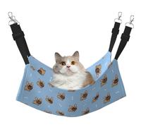 Mosytuky Brown French Bulldog Print Pet Hammock for Cage Reversible Cat Hanging Hammock Bed for Kitten Puppy Cats Small Dogs Rabbits Small Animals