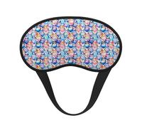 Mosytuky Cartoon Colorful Cute Cat Print Sleep Mask for Back and Side Sleeper for Sleeping,Zero Eye Pressure Night Blindfold Ultralight Travel Nap Eye Cover