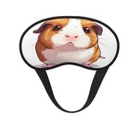 Mosytuky Cartoon Guinea Pig Print Sleep Mask for Back and Side Sleeper for Sleeping,Zero Eye Pressure Night Blindfold Ultralight Travel Nap Eye Cover