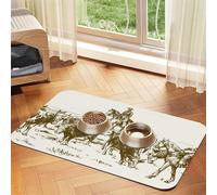 Mosytuky Cat Food Mat for Pet Dog Food Mat,Cat Mat for Food and Water,Non-Slip Absorbent-Cattle Drive by Two Cowboys
