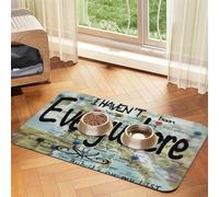 Mosytuky Cat Food Mat for Pet Dog Food Mat,Cat Mat for Food and Water,Non-Slip Absorbent-I Haven'T Been Everywhere But Its On My List