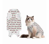Mosytuky Christmas Train Print Dog Surgery Recovery Suit After Spay, Highly-Stretchy Dog Onesie,Dog Onesie Protect Surgical Wound-Large
