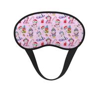 Mosytuky Christmas Unicorns Print Sleep Mask for Back and Side Sleeper for Sleeping,Zero Eye Pressure Night Blindfold Ultralight Travel Nap Eye Cover