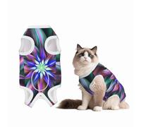Mosytuky Colored Abstract Print Dog Surgery Recovery Suit After Spay, Highly-Stretchy Dog Onesie,Dog Onesie Protect Surgical Wound-X-Large