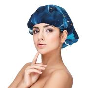 Mosytuky Colorful Ocean Whale Print Silky Satin Bonnet For Sleeping,Hair Bonnet For Women And Men,Adjustable Sleep Bonnet For Curly Hair