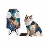 Mosytuky Colorful Planet Universe Print Dog Surgery Recovery Suit After Spay, Highly-Stretchy Dog Onesie,Dog Onesie Protect Surgical Wound-Large