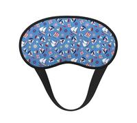 Mosytuky Colorful Sailing Ship Print Sleep Mask for Back and Side Sleeper for Sleeping,Zero Eye Pressure Night Blindfold Ultralight Travel Nap Eye Cover