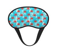Mosytuky Crab Swims in The Ocean Print Sleep Mask for Back and Side Sleeper for Sleeping,Zero Eye Pressure Night Blindfold Ultralight Travel Nap Eye Cover