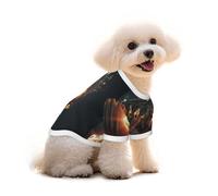 Mosytuky Creative Poker Print Breathable Dog Shirts for Large Dogs-Stretchy T-Shirts,Soft Mesh Lightweight Quick Dry Sweatshirt-Small