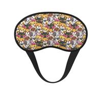 Mosytuky Cute Cat Cartoon Print Sleep Mask for Back and Side Sleeper for Sleeping,Zero Eye Pressure Night Blindfold Ultralight Travel Nap Eye Cover