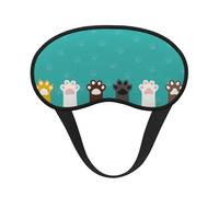 Mosytuky Cute Cat Paw and Dog Print Sleep Mask for Back and Side Sleeper for Sleeping,Zero Eye Pressure Night Blindfold Ultralight Travel Nap Eye Cover