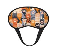 Mosytuky Cute Cat Paw Print Sleep Mask for Back and Side Sleeper for Sleeping,Zero Eye Pressure Night Blindfold Ultralight Travel Nap Eye Cover