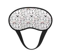 Mosytuky Cute Cat Print Sleep Mask for Back and Side Sleeper for Sleeping,Zero Eye Pressure Night Blindfold Ultralight Travel Nap Eye Cover