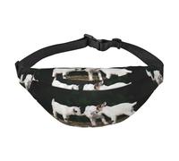 Mosytuky Cute Goat Baby Print Fanny Pack Waist Packs For Men Women, Waist Bag Hip Pack For Travel Hiking Running Outdoor Sports, Black, One Size