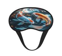 Mosytuky Cute Koi Fish Serenity Print Sleep Mask for Back and Side Sleeper for Sleeping,Zero Eye Pressure Night Blindfold Ultralight Travel Nap Eye Cover