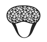 Mosytuky Cute Panda Print Sleep Mask for Back and Side Sleeper for Sleeping,Zero Eye Pressure Night Blindfold Ultralight Travel Nap Eye Cover