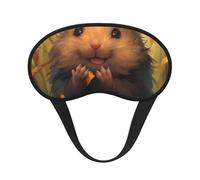 Mosytuky Cute Sunflower Guinea Pig Print Sleep Mask for Back and Side Sleeper for Sleeping,Zero Eye Pressure Night Blindfold Ultralight Travel Nap Eye Cover