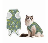 Mosytuky Cute Yoga Frogs Print Dog Surgery Recovery Suit After Spay, Highly-Stretchy Dog Onesie,Dog Onesie Protect Surgical Wound-Medium