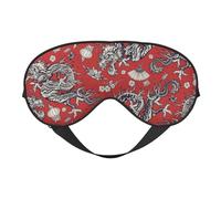 Mosytuky Dragons2 Print Sleep Eye Mask Blindfold with Elastic Strap Headband, Soft Eye Cover Eyeshade for Night Sleeping, Travel