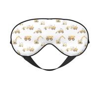 Mosytuky Dump Truck Print Sleep Eye Mask Blindfold with Elastic Strap Headband, Soft Eye Cover Eyeshade for Night Sleeping, Travel
