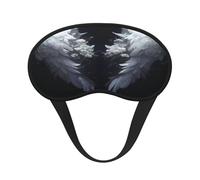 Mosytuky Elegant Feathered Floral Wings Print Sleep Mask for Back and Side Sleeper for Sleeping,Zero Eye Pressure Night Blindfold Ultralight Travel Nap Eye Cover